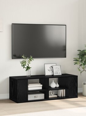 VidaXL TV-kast met plank Zwart eiken 102 x 35 x 35 cm Bewerkt hout