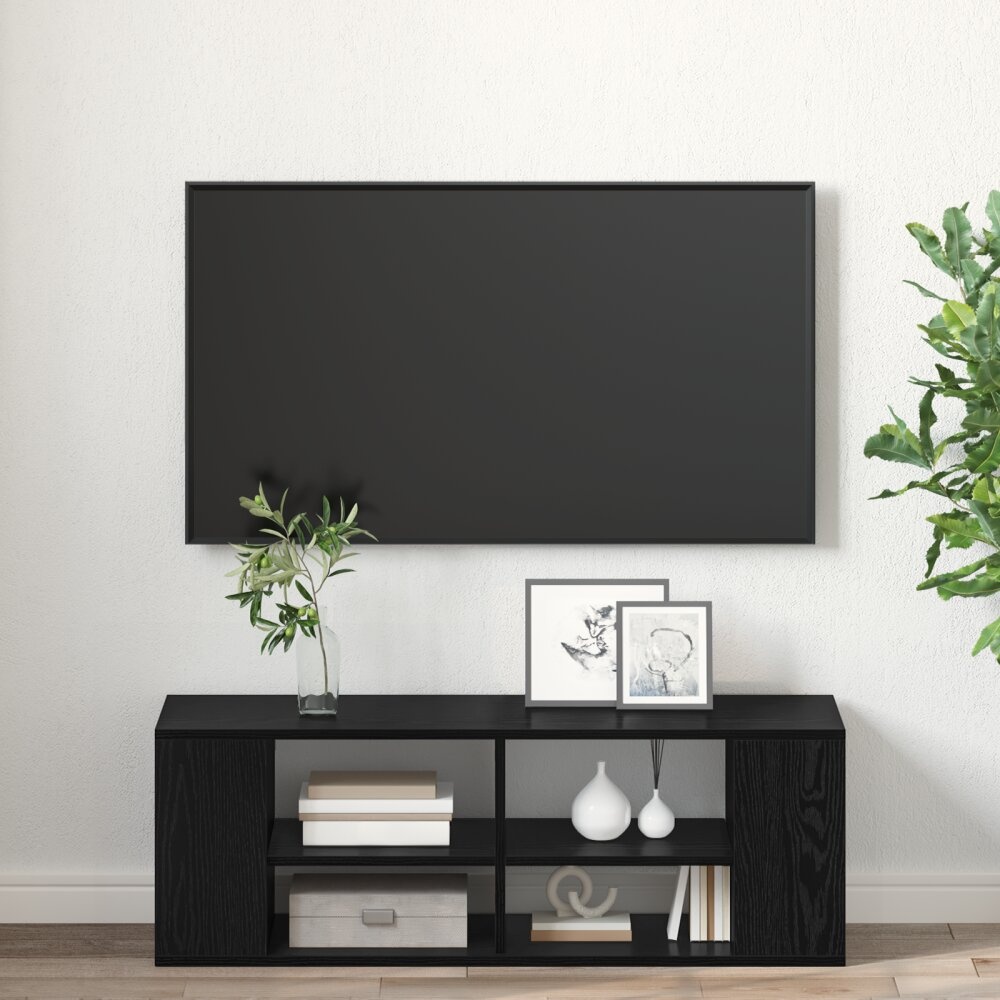 VidaXL TV-kast met plank Zwart eiken 102 x 35 x 35 cm Bewerkt hout