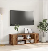 VidaXL TV-kast met plank Wandgemonteerd met opslag Oud hout 102 x 35 x 35 cm Bewerkt hout