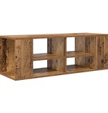 VidaXL TV-kast met plank Wandgemonteerd met opslag Oud hout 102 x 35 x 35 cm Bewerkt hout
