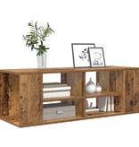 VidaXL TV-kast met plank Wandgemonteerd met opslag Oud hout 102 x 35 x 35 cm Bewerkt hout