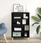 VidaXL Dressoir met plank Zwart eiken 57 x 35 x 90 cm Bewerkt hout