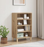 VidaXL Dressoir artisanaal eikenkleurig 57 x 35 x 90 cm Bewerkt hout