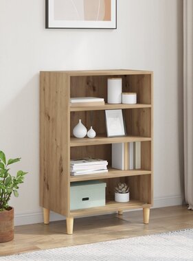 VidaXL Dressoir artisanaal eikenkleurig 57 x 35 x 90 cm Bewerkt hout