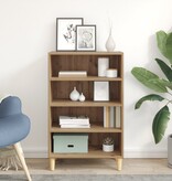 VidaXL Dressoir artisanaal eikenkleurig 57 x 35 x 90 cm Bewerkt hout