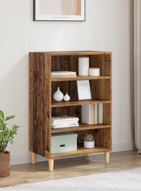 VidaXL Dressoir met plank Oud hout 57 x 35 x 90 cm Bewerkt hout