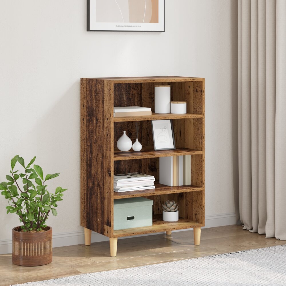 VidaXL Dressoir met plank Oud hout 57 x 35 x 90 cm Bewerkt hout