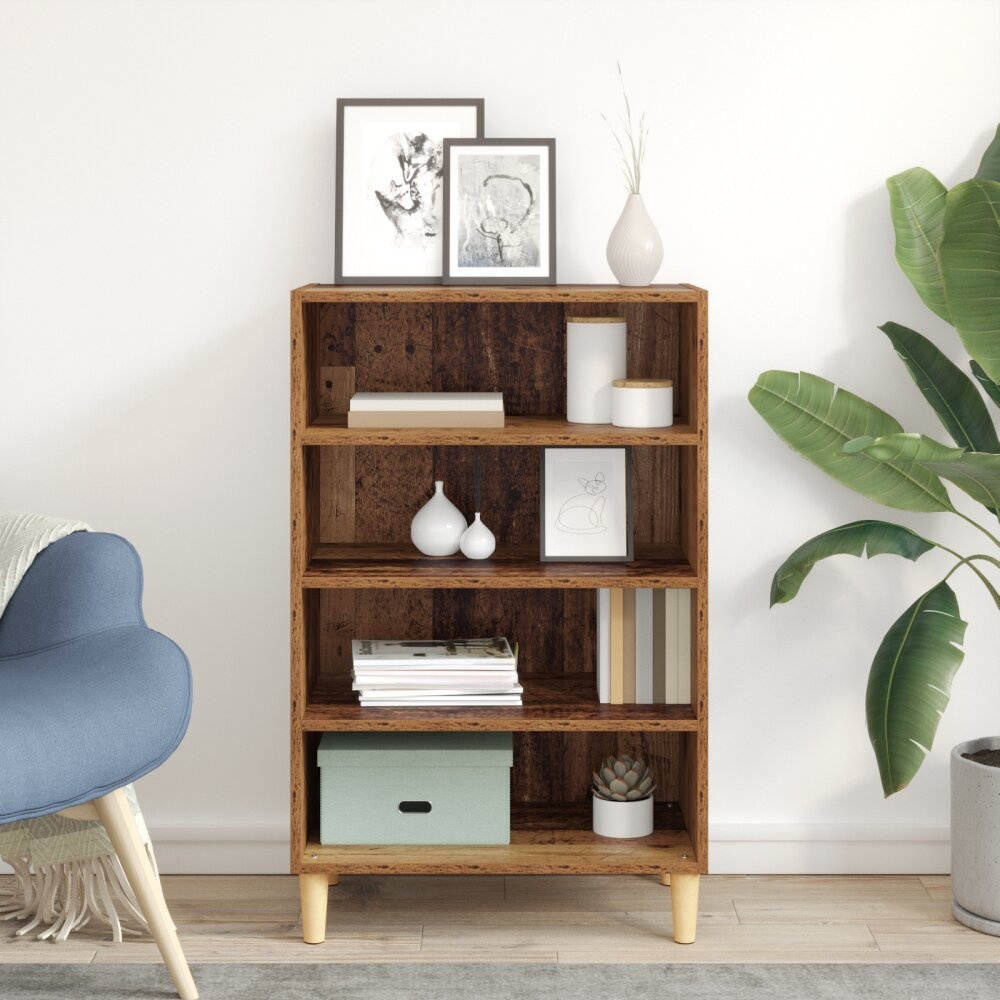 VidaXL Dressoir met plank Oud hout 57 x 35 x 90 cm Bewerkt hout