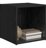 VidaXL TV-kast met opslag 2 pcs Zwart 37 x 35 x 37 cm Bewerkt hout