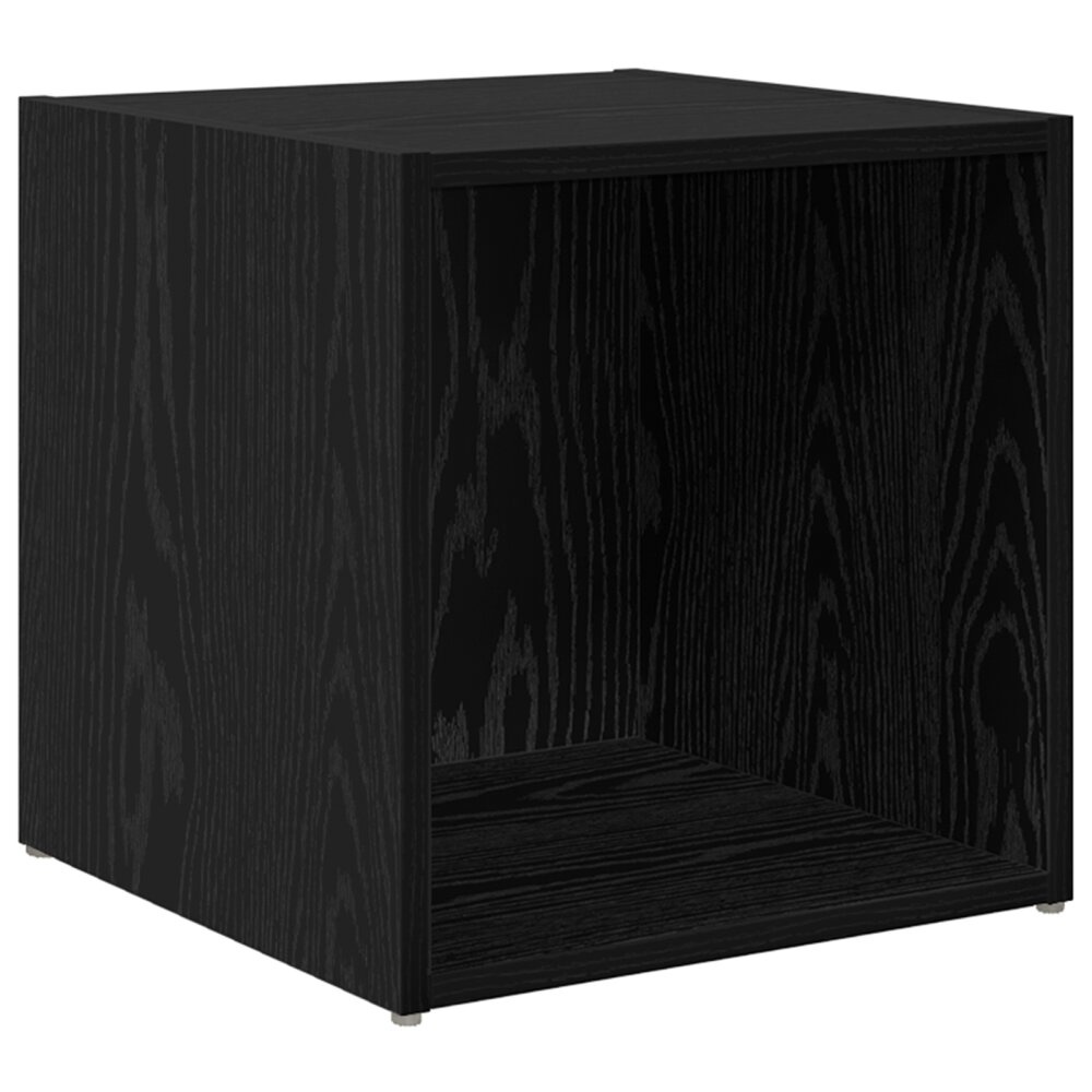 VidaXL TV-kast met opslag 2 pcs Zwart 37 x 35 x 37 cm Bewerkt hout