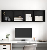 VidaXL TV-kast met plank Zwart eiken 37 x 37 x 142.5 cm Bewerkt hout