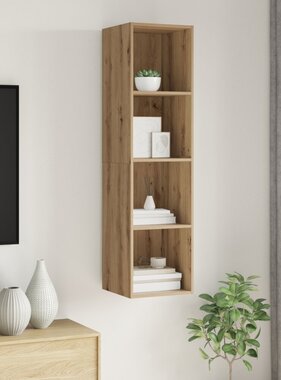 VidaXL TV-kast artisanaal eikenkleurig 37 x 37 x 142.5 cm Bewerkt hout