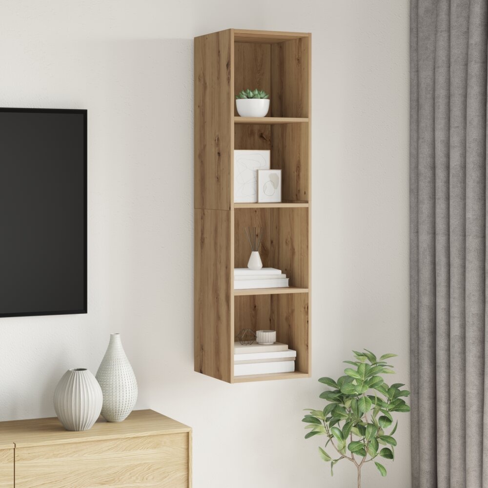 VidaXL Tv-meubelset Artisan Eiken 37 x 37 x 142 5 cm Bewerkt hout