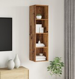 VidaXL TV-kast met plank Wandgemonteerd met opslag Oud hout 37 x 37 x 142.5 cm Bewerkt hout
