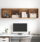 VidaXL TV-kast met plank Wandgemonteerd met opslag Oud hout 37 x 37 x 142.5 cm Bewerkt hout