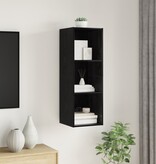 VidaXL TV-kast met plank Zwart eiken 37 x 37 x 107 cm Bewerkt hout