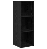 VidaXL TV-kast met plank Zwart eiken 37 x 37 x 107 cm Bewerkt hout