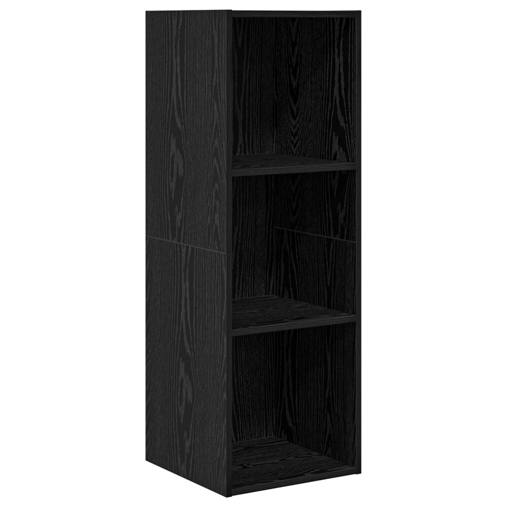 VidaXL TV-kast met plank Zwart eiken 37 x 37 x 107 cm Bewerkt hout