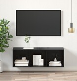 VidaXL TV-kast met plank Zwart eiken 37 x 37 x 107 cm Bewerkt hout