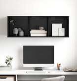 VidaXL TV-kast met plank Zwart eiken 37 x 37 x 107 cm Bewerkt hout