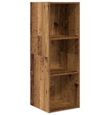VidaXL TV-kast met plank Wandgemonteerd met opslag Oud hout 37 x 37 x 107 cm Bewerkt hout