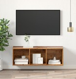 VidaXL TV-kast met plank Wandgemonteerd met opslag Oud hout 37 x 37 x 107 cm Bewerkt hout