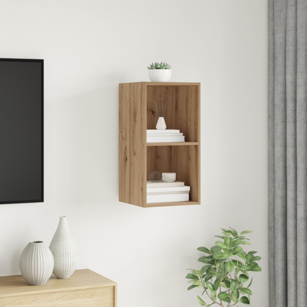 VidaXL TV-kast artisanaal eikenkleurig 37 x 37 x 72 cm Bewerkt hout