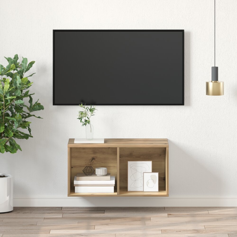 VidaXL TV-kast artisanaal eikenkleurig 37 x 37 x 72 cm Bewerkt hout