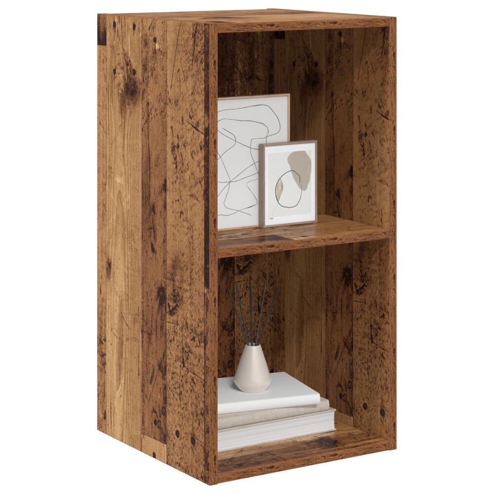 VidaXL TV-kast met plank Wandgemonteerd met opslag Oud hout 37 x 37 x 72 cm Bewerkt hout