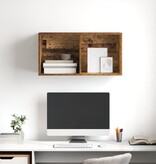 VidaXL TV-kast met plank Wandgemonteerd met opslag Oud hout 37 x 37 x 72 cm Bewerkt hout