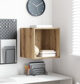 VidaXL Wandkast artisanaal eikenkleurig 37 x 37 x 37 cm Bewerkt hout