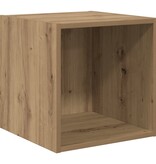 VidaXL Wandkast artisanaal eikenkleurig 37 x 37 x 37 cm Bewerkt hout