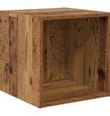 VidaXL Wandkast Oud hout 37 x 37 x 37 cm Bewerkt hout