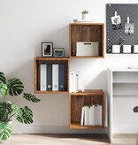VidaXL Wandkast Oud hout 37 x 37 x 37 cm Bewerkt hout