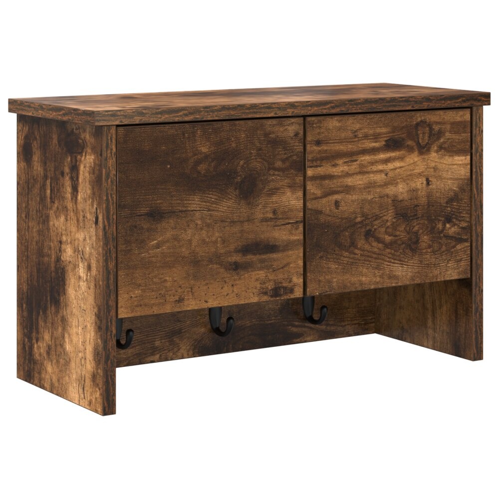 VidaXL Wandgemonteerde kapstok met plank Gerookt eiken 50 x 20 x 30 cm