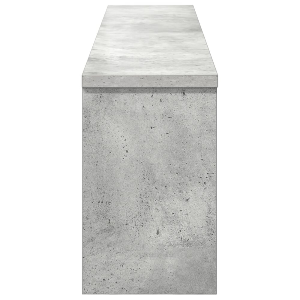 VidaXL Wandgemonteerde kapstok met plank Betongrijs 100 x 16 x 26 cm
