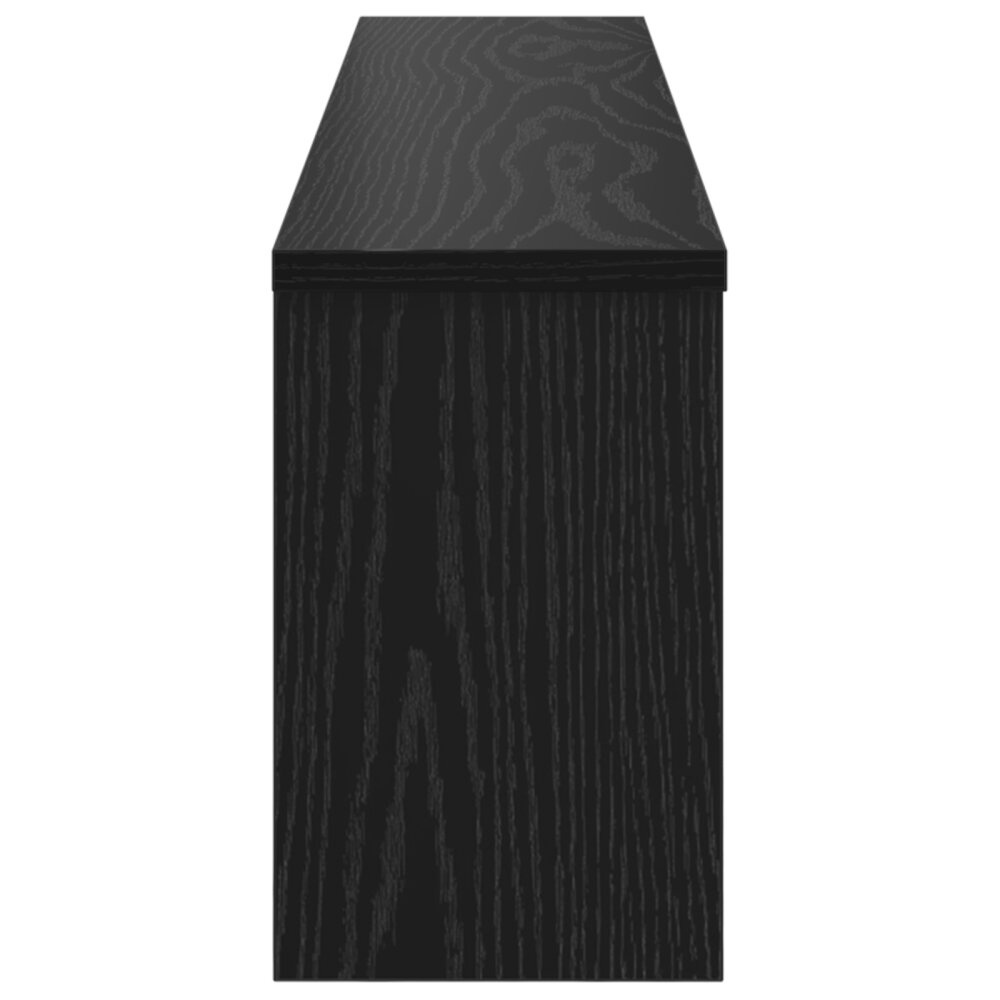 VidaXL Wandgemonteerde kapstok met plank Zwart eiken 100 x 16 x 26 cm