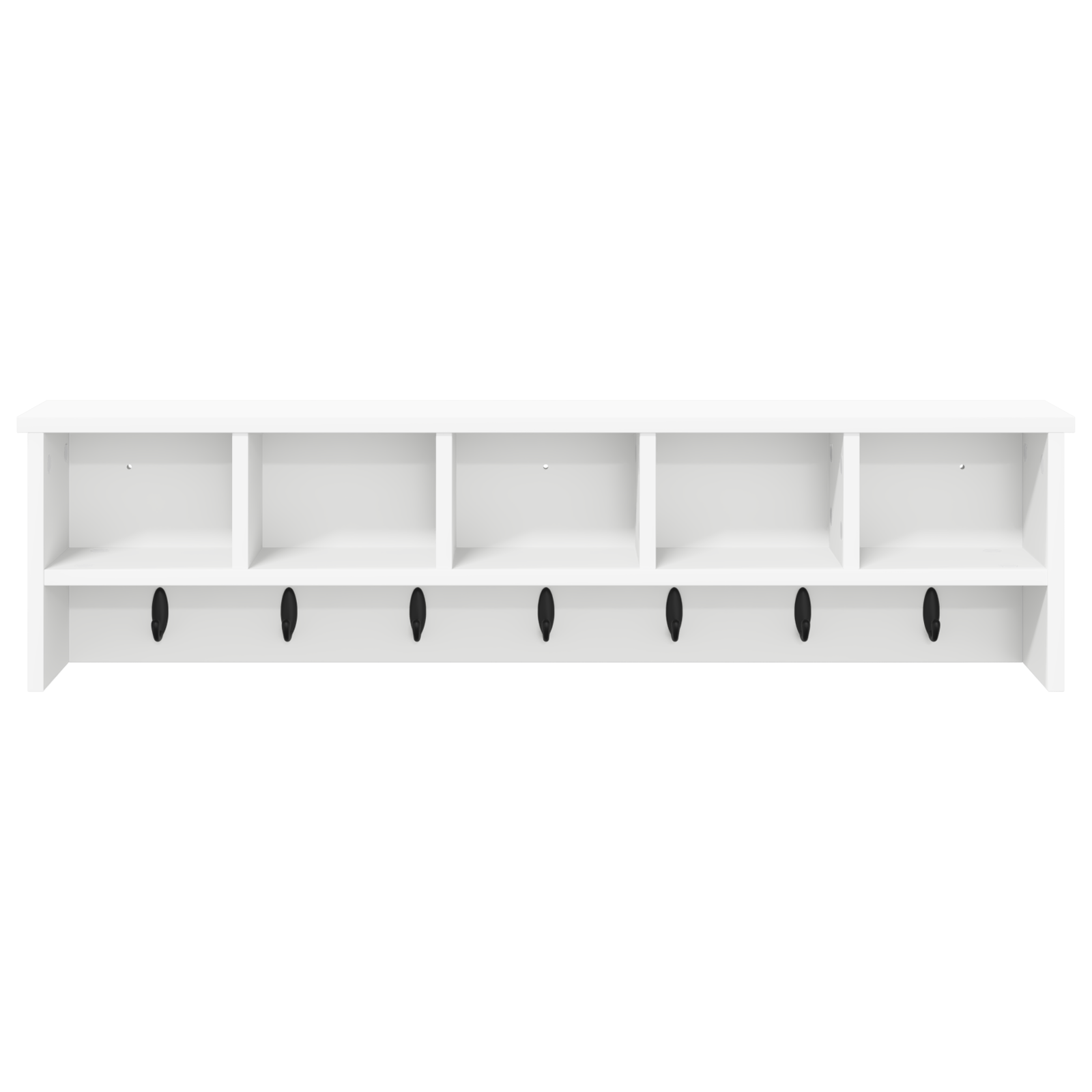 VidaXL Wandgemonteerde kapstok Wit 100 x 16 x 26 cm Bewerkt hout