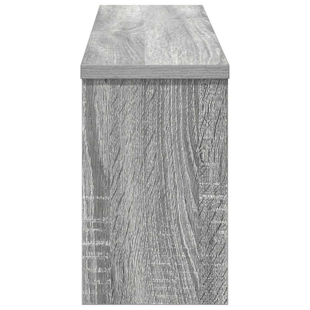 VidaXL Wandgemonteerde kapstok met plank Grijs sonoma 75 x 16 x 26 cm