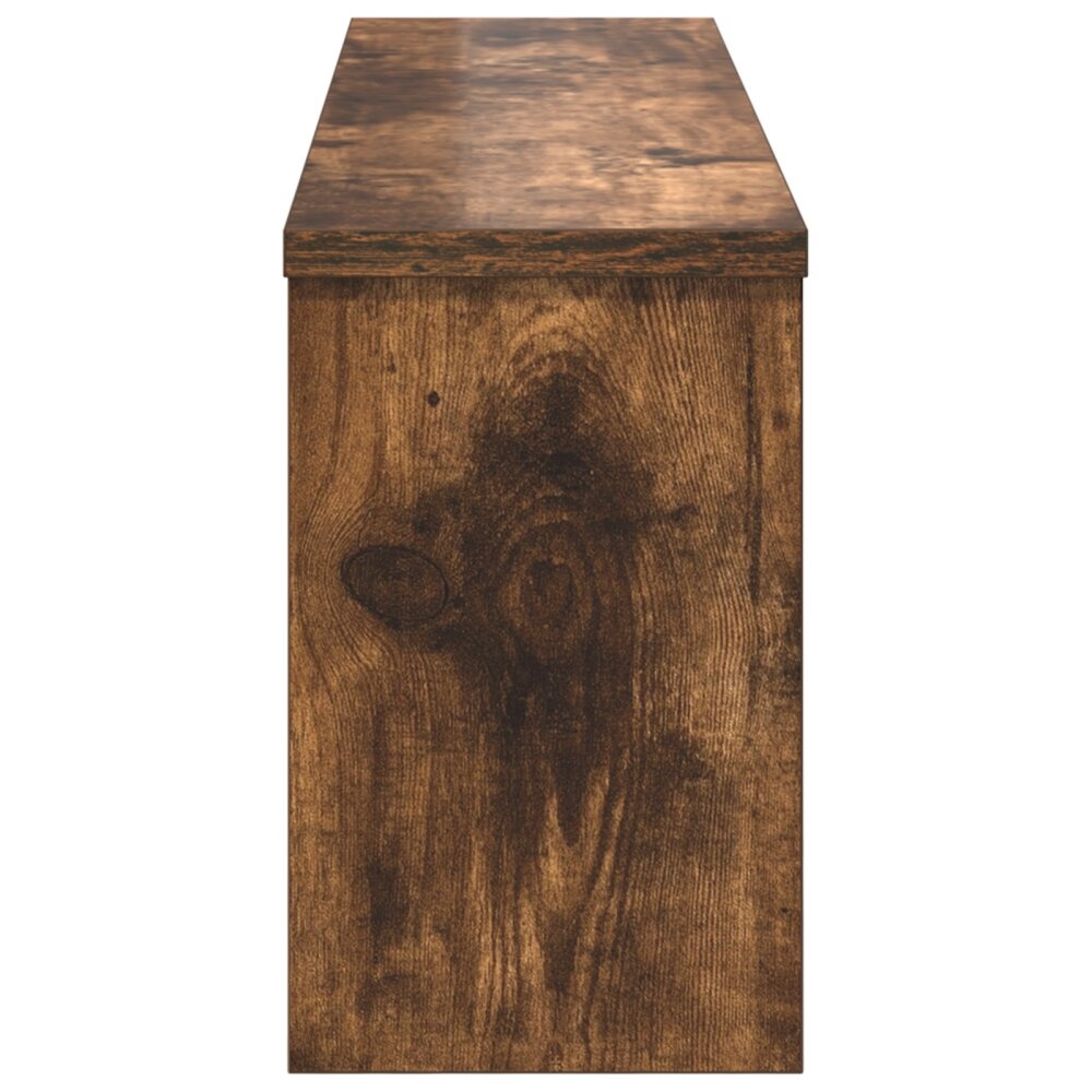 VidaXL Wandgemonteerde kapstok met plank Gerookt eiken 75 x 16 x 26 cm