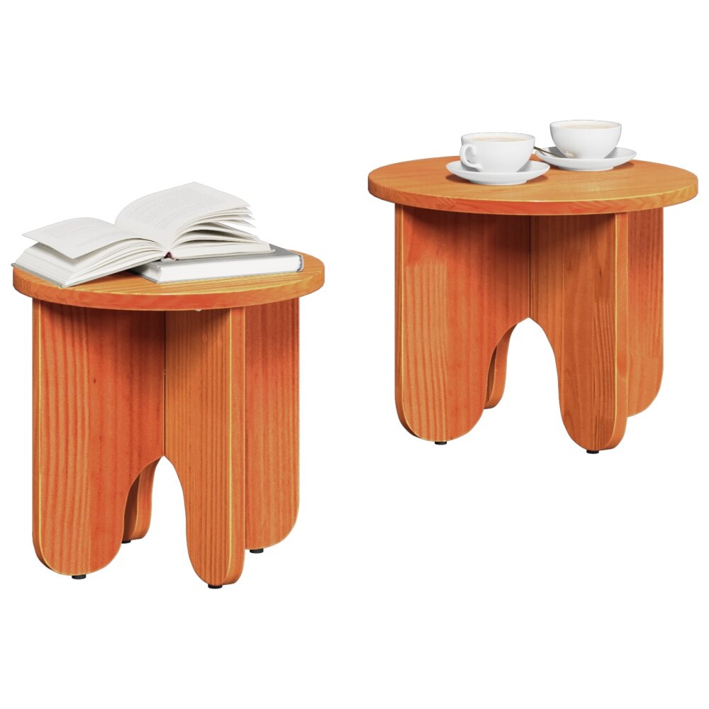 VidaXL Koffietafel Set 2 pcs Wasbruin 39.5 x 39.5 x 30 cm