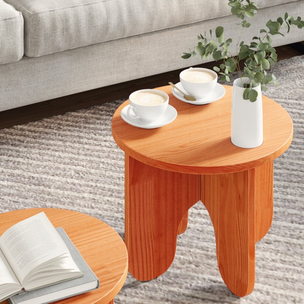 VidaXL Koffietafel Set 2 pcs Wasbruin 39.5 x 39.5 x 30 cm