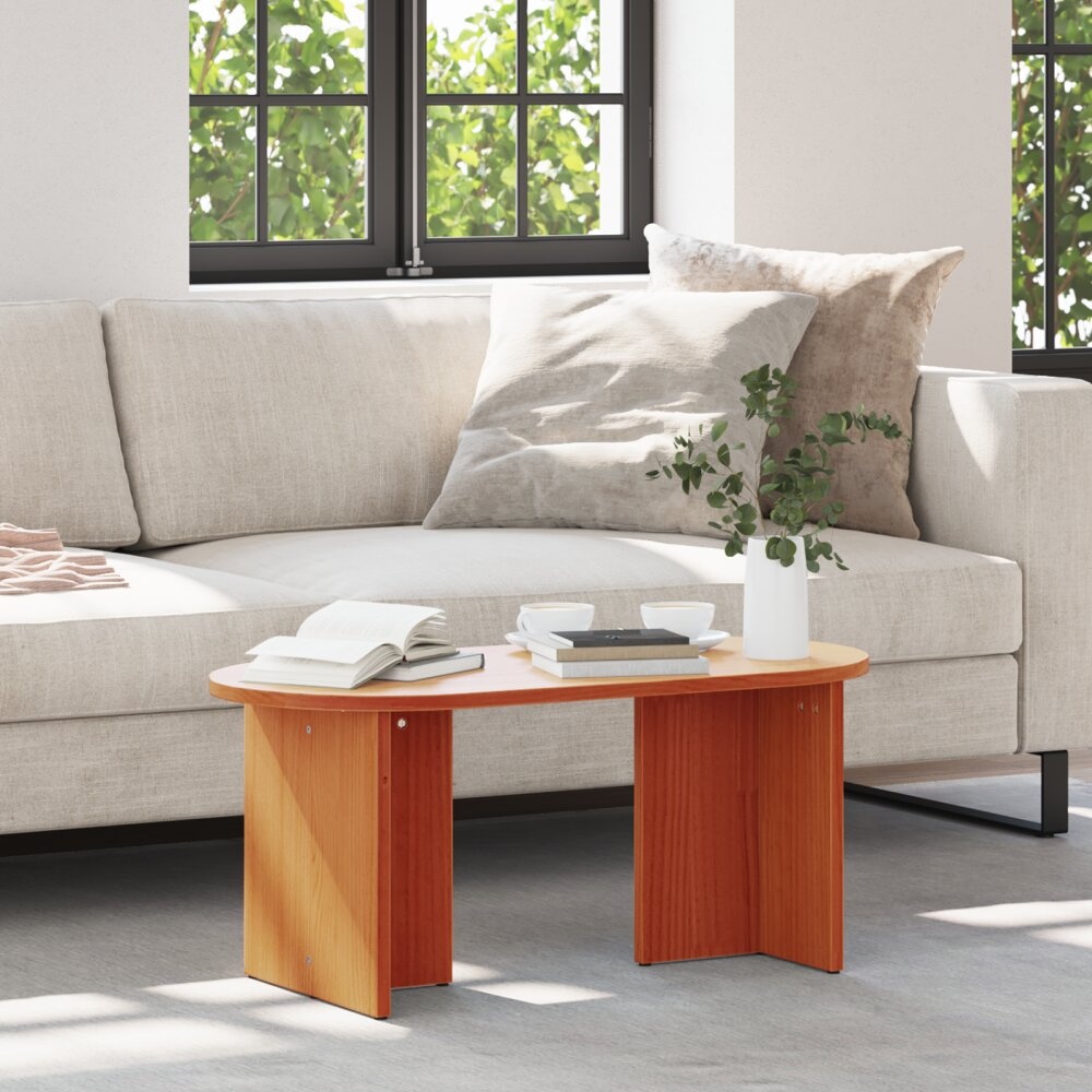 VidaXL Salontafel Wasbruin 80 x 39.5 x 35 cm Massief grenenhout