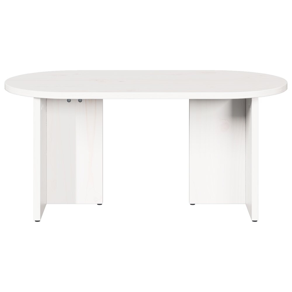 VidaXL Salontafel Wit 80 x 39.5 x 35 cm Massief grenenhout