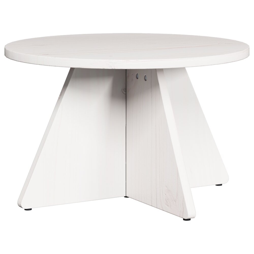 VidaXL Koffietafel Set 3 pcs Wit 49 x 49 x 30 cm Massief grenenhout