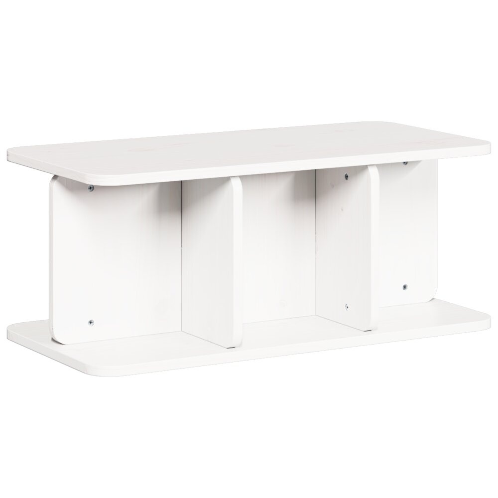 VidaXL Salontafel Wit 80 x 39.5 x 33.5 cm Massief grenenhout