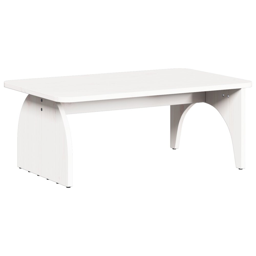 VidaXL Salontafel Wit 80 x 50 x 31 cm Massief grenenhout