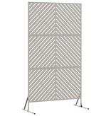 VidaXL Hekpanelen 100 x 50 x 180 cm Roestvrij staal