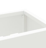 VidaXL Paraplu Standaard Rooster met opslag Wit 28 x 12 x 41 cm Staal