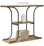 VidaXL Wandtafel met plank met opslag artisanaal eikenkleurig 101 x 35 x 80.5 cm